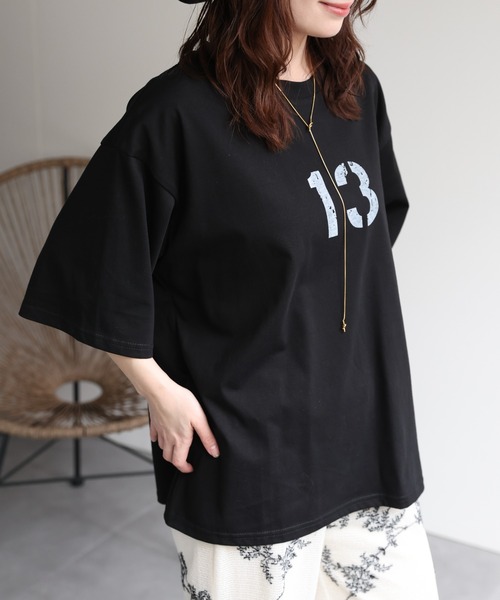 ap retro(アプレトロ)の「【選べる】BIGプリントTeeシャツ / フォトプリント / ロゴプリント(Tシャツ/カットソー・レディース・ブラック/カーキ/ブラック系その他/グレー/ホワイト系その他2/ホワイト/ベージュ系その他/ボルドー/ブラウン/オートミール/ネイビー/ベージュ・FREE)」の3枚目の写真