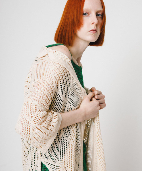 【最終値下げ！】【詩羽、ハニ着用】 CFIERCE  Knit jacket J09 LIGHT 2B JACKET-AIR DOT0 | junhashimoto（ジュンハシモト