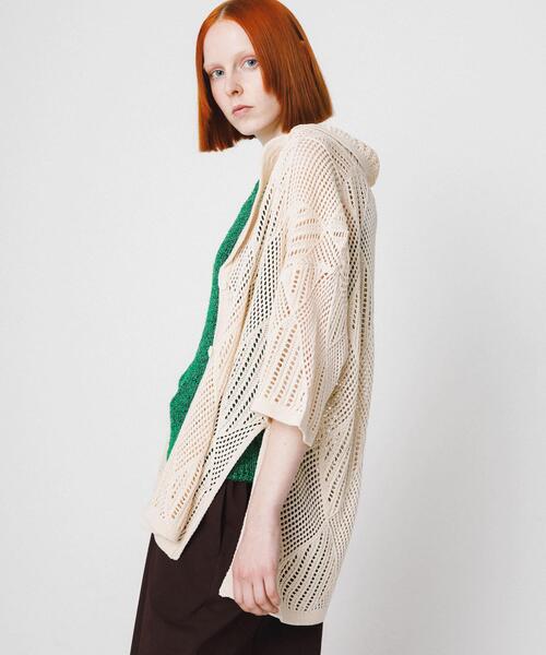 LAATO（ラート）の「lace knit jacket（その他アウター・レディース・ブラウン/オフホワイト・FREE）」の4枚目の写真