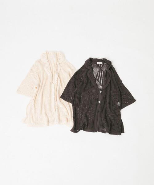 LAATO（ラート）の「lace knit jacket（その他アウター・レディース・ブラウン/オフホワイト・FREE）」の10枚目の写真