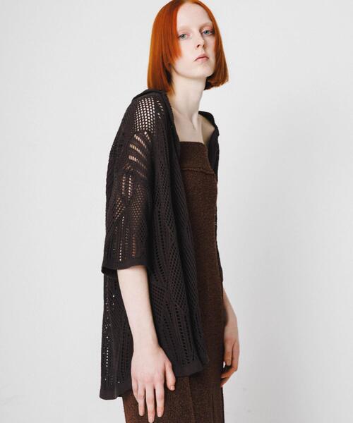 LAATO（ラート）の「lace knit jacket（その他アウター・レディース・ブラウン/オフホワイト・FREE）」の16枚目の写真