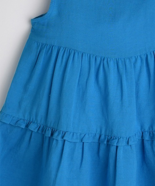 moimoln（モイモルン）の「リネンノースリーブワンピース（ワンピース・キッズ・ブルー・80ｃｍ/100cm/110cm/90cm）」の3枚目の写真
