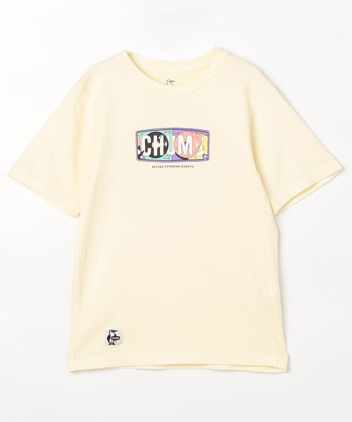 FREAK'S STORE（フリークスストア）の「CHUMS/チャムス 限定展開 Kids CHUMS Record Donut T / CH21-1371（Tシャツ/カットソー・キッズ・ホワイト/ブラック/ブルー・SMALL/MEDIUM/LARGE/X-LARGE）」の2枚目の写真
