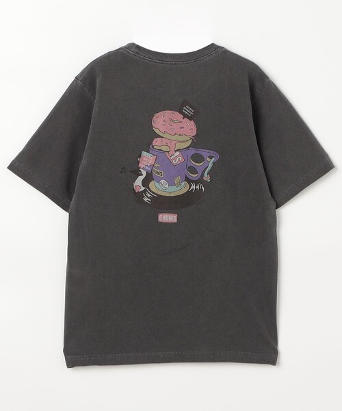 FREAK'S STORE（フリークスストア）の「CHUMS/チャムス 限定展開 Kids CHUMS Record Donut T / CH21-1371（Tシャツ/カットソー・キッズ・ホワイト/ブラック/ブルー・SMALL/MEDIUM/LARGE/X-LARGE）」の4枚目の写真