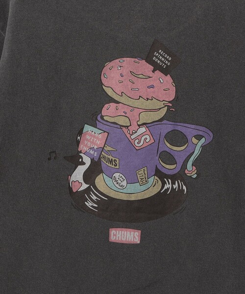 FREAK'S STORE（フリークスストア）の「CHUMS/チャムス 限定展開 Kids CHUMS Record Donut T / CH21-1371（Tシャツ/カットソー・キッズ・ホワイト/ブラック/ブルー・SMALL/MEDIUM/LARGE/X-LARGE）」の8枚目の写真