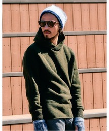 wjk（ダヴルジェイケイ）の「back pile hoodie（ニット/セーター）」