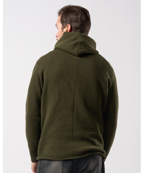 wjk(ダヴルジェイケイ)の「back pile hoodie(ニット/セーター・メンズ・ブラック/ライトベージュ/オフホワイト/ダークカーキ・SMALL/MEDIUM/LARGE/X-LARGE)」の19枚目の写真