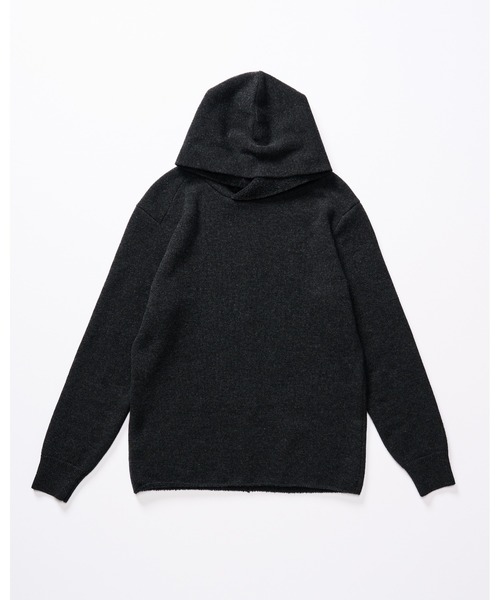 wjk(ダヴルジェイケイ)の「back pile hoodie(ニット/セーター・メンズ・ブラック/ライトベージュ/オフホワイト/ダークカーキ・SMALL/MEDIUM/LARGE/X-LARGE)」の14枚目の写真
