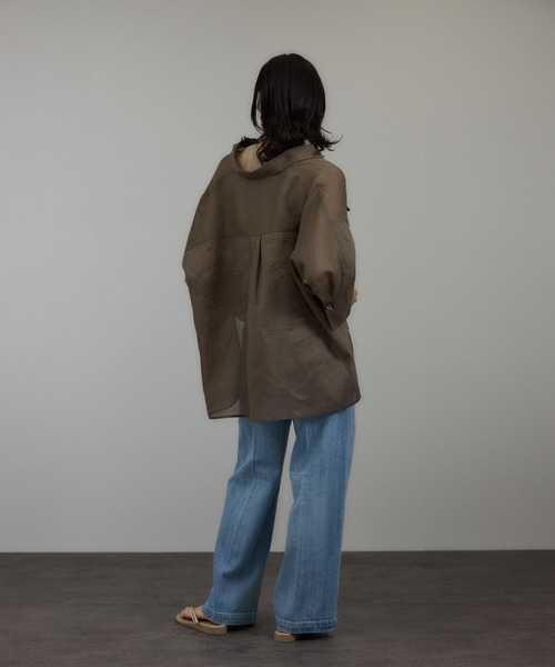 シアーリネンスキッパードルマンシャツ SALON adam et rope'｜シアーリネンスキッパードルマンシャツ