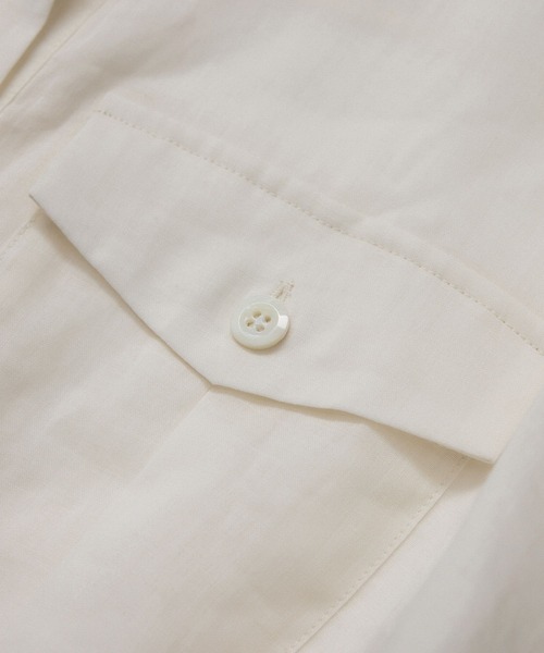Adam et Rope&#39; - adam et rope リネンシャツ ホワイト SALON adam et rope'｜リネンオーバーシャツ[GENTLE LINEN