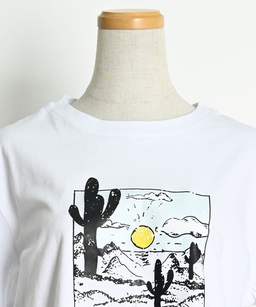 MARAI(マーライ)の「半袖カットソー ロゴプリントTシャツ サボテンイラスト(Tシャツ/カットソー・レディース・B/A・FREE)」の9枚目の写真
