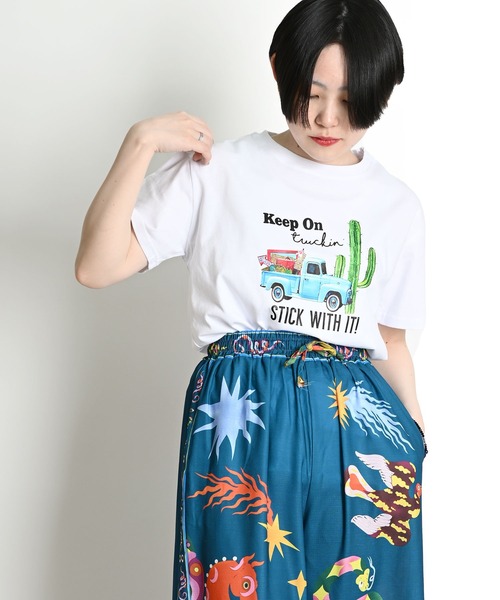 MARAI(マーライ)の「半袖カットソー ロゴプリントTシャツ サボテンイラスト(Tシャツ/カットソー・レディース・B/A・FREE)」の11枚目の写真