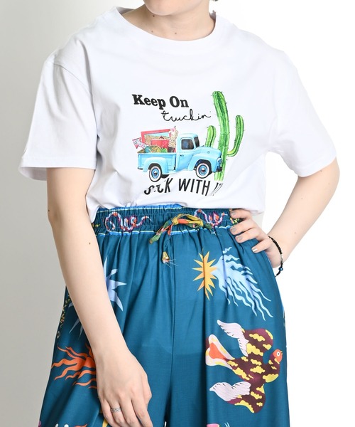 MARAI(マーライ)の「半袖カットソー ロゴプリントTシャツ サボテンイラスト(Tシャツ/カットソー・レディース・B/A・FREE)」の12枚目の写真