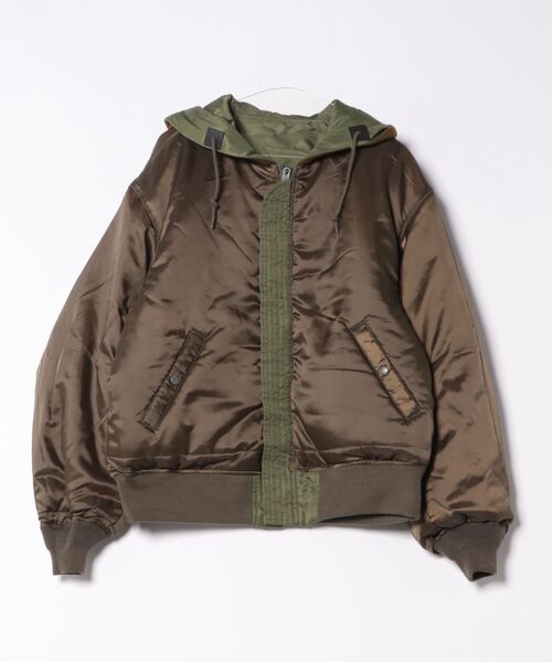 Little sunny bite（リトルサニーバイト）の「【8】【Little Sunny Bite】AVIREX x little sunny bite MA-1 hoodie（ミリタリージャケット・レディース・グレー系/カーキ・SMALL/MEDIUM）」の5枚目の写真