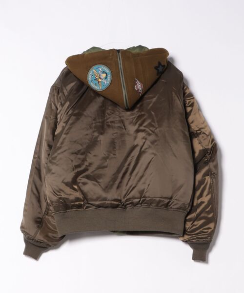 Little sunny bite（リトルサニーバイト）の「【8】【Little Sunny Bite】AVIREX x little sunny bite MA-1 hoodie（ミリタリージャケット・レディース・グレー系/カーキ・SMALL/MEDIUM）」の6枚目の写真
