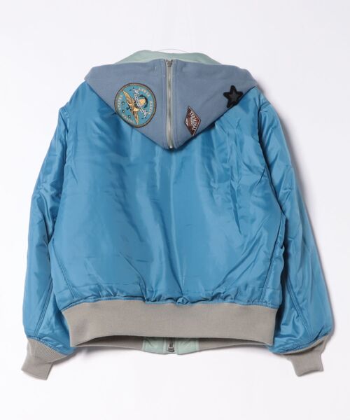 Little sunny bite（リトルサニーバイト）の「【8】【Little Sunny Bite】AVIREX x little sunny bite MA-1 hoodie（ミリタリージャケット・レディース・グレー系/カーキ・SMALL/MEDIUM）」の10枚目の写真