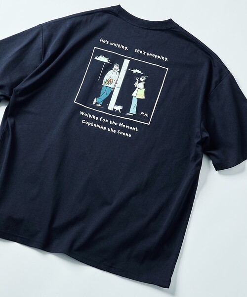 美品✨Perfume Closet ビッグシルエットTシャツ ネイビー M シンプルロゴビッグシルエットTシャツ(ネイビー) | COPINE