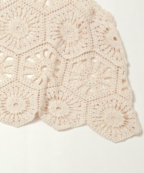 Rejoule(リジュール)の「クロシェ編みビスチェトップス(Tシャツ/カットソー・レディース・アイボリー/ホワイト・FREE)」の7枚目の写真