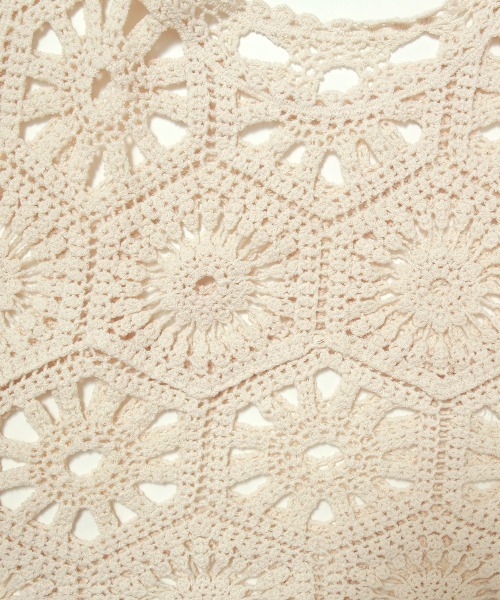 Rejoule(リジュール)の「クロシェ編みビスチェトップス(Tシャツ/カットソー・レディース・アイボリー/ホワイト・FREE)」の8枚目の写真