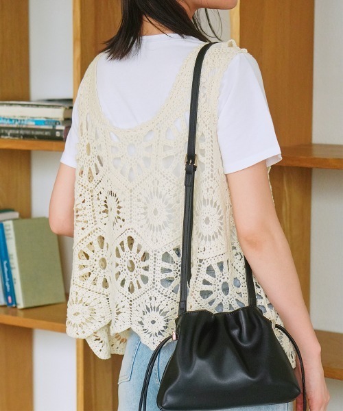 Rejoule(リジュール)の「クロシェ編みビスチェトップス(Tシャツ/カットソー・レディース・アイボリー/ホワイト・FREE)」の15枚目の写真