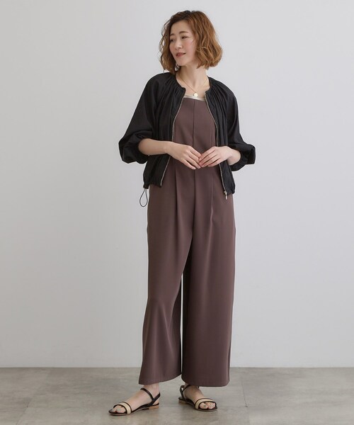 grove（グローブ）の「◆【洗える】シアーナイロンギャザーブルゾン（ブルゾン・レディース・ナチュラル/ブラック/ライトグリーン・01/02/03/04/05）」の6枚目の写真