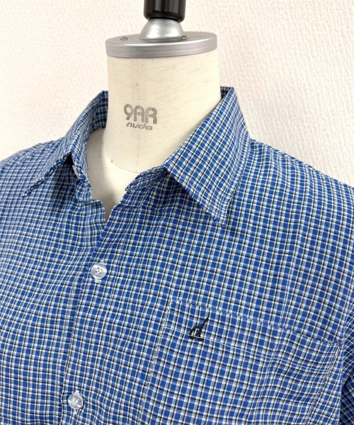BlessU チェック柄 半袖シャツ STILL BY HAND 「STILL HAND」 チェック柄半袖シャツ 46