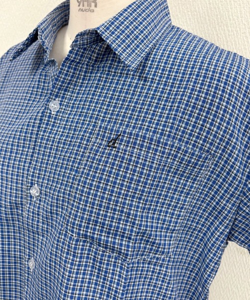 SHEENA（シーナ）の「ワンポイント刺繍チェック柄半袖シャツ（シャツ/ブラウス・レディース・ブルー・M）」の9枚目の写真