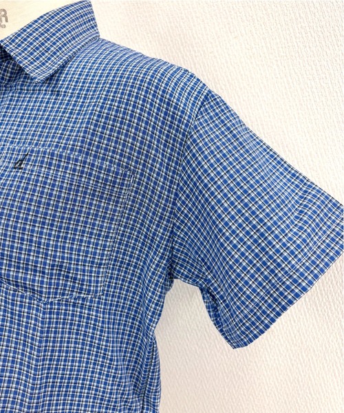 SHEENA（シーナ）の「ワンポイント刺繍チェック柄半袖シャツ（シャツ/ブラウス・レディース・ブルー・M）」の10枚目の写真
