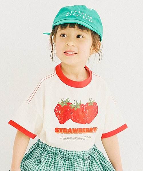 再入荷】フルーツだいすきグラフィックリンガー半袖Tシャツ（T