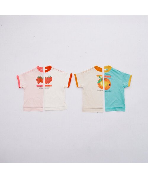 90s ジャージーズ　フラワー　リンガーTシャツ　果物　フルーツ 90s ジャージーズ フラワー リンガーTシャツ 果物 フルーツ