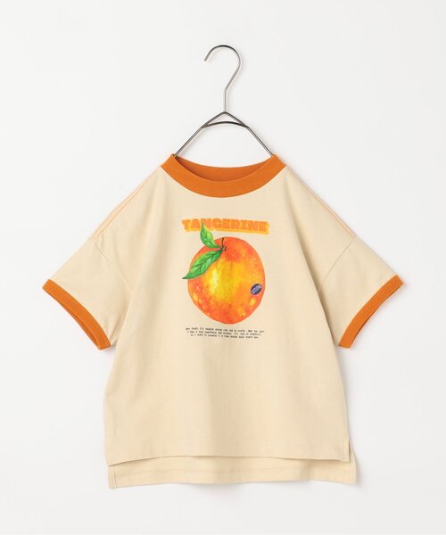 p.premier(ピードットプルミエ)の「【再入荷】フルーツだいすきグラフィックリンガー半袖Tシャツ(Tシャツ/カットソー・キッズ・ベージュ/オフホワイト/ベビーピンク/サックスブルー・80/90/100/110/120/130/140)」の16枚目の写真