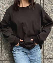 【定番!オールシーズン使える】ダブルフェイスリブ付ロンT