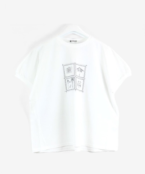 STUDIO PICONE(スタジオピッコーネ)の「コットン100%冷感プルオーバー(Tシャツ/カットソー・レディース・ブラック/ホワイト/ライム/ブルー・LL/M/L)」の1枚目の写真