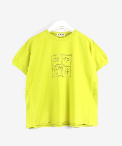 STUDIO PICONE(スタジオピッコーネ)の「コットン100%冷感プルオーバー(Tシャツ/カットソー・レディース・ブラック/ホワイト/ライム/ブルー・LL/M/L)」の3枚目の写真