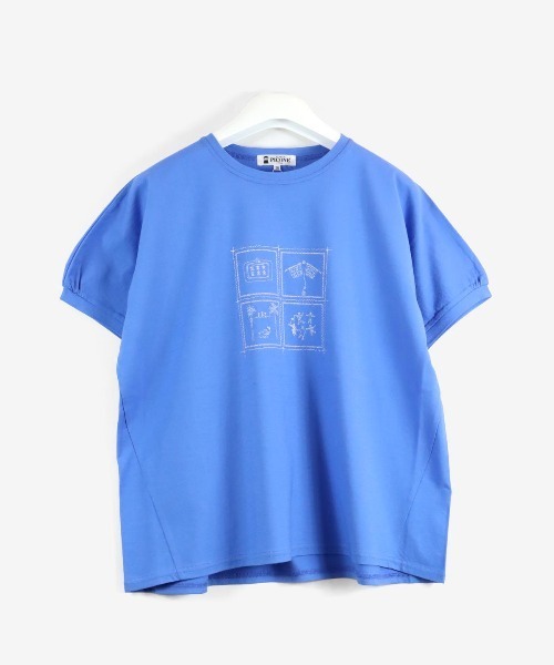 STUDIO PICONE(スタジオピッコーネ)の「コットン100%冷感プルオーバー(Tシャツ/カットソー・レディース・ブラック/ホワイト/ライム/ブルー・LL/M/L)」の4枚目の写真