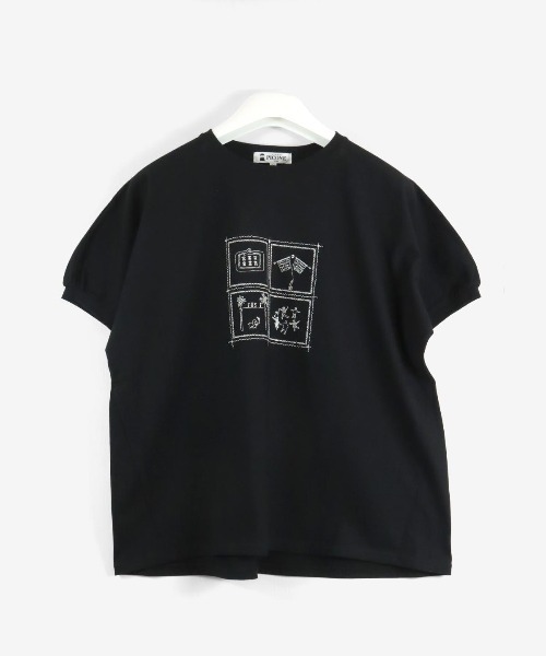 STUDIO PICONE(スタジオピッコーネ)の「コットン100%冷感プルオーバー(Tシャツ/カットソー・レディース・ブラック/ホワイト/ライム/ブルー・LL/M/L)」の2枚目の写真