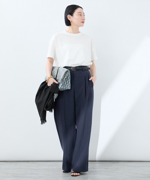 VERMEIL par iena(ヴェルメイユパーイエナ)の「clear cotton Tshirt(Tシャツ/カットソー・レディース・サックスブルー/ホワイト/ネイビー・FREE)」の5枚目の写真