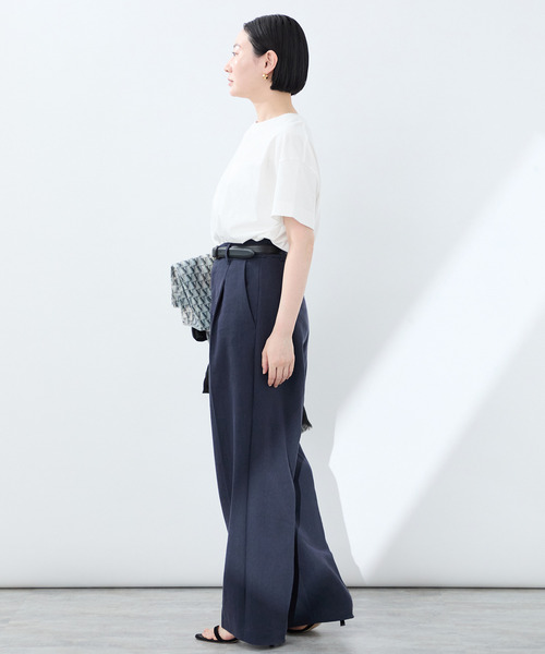 VERMEIL par iena(ヴェルメイユパーイエナ)の「clear cotton Tshirt(Tシャツ/カットソー・レディース・サックスブルー/ホワイト/ネイビー・FREE)」の6枚目の写真