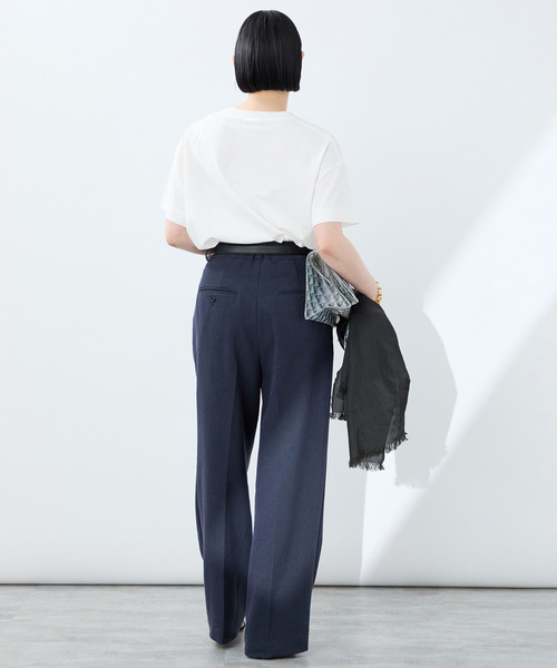 VERMEIL par iena(ヴェルメイユパーイエナ)の「clear cotton Tshirt(Tシャツ/カットソー・レディース・サックスブルー/ホワイト/ネイビー・FREE)」の7枚目の写真