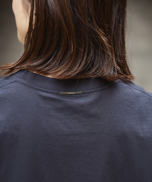 VERMEIL par iena(ヴェルメイユパーイエナ)の「clear cotton Tshirt(Tシャツ/カットソー・レディース・サックスブルー/ホワイト/ネイビー・FREE)」の9枚目の写真