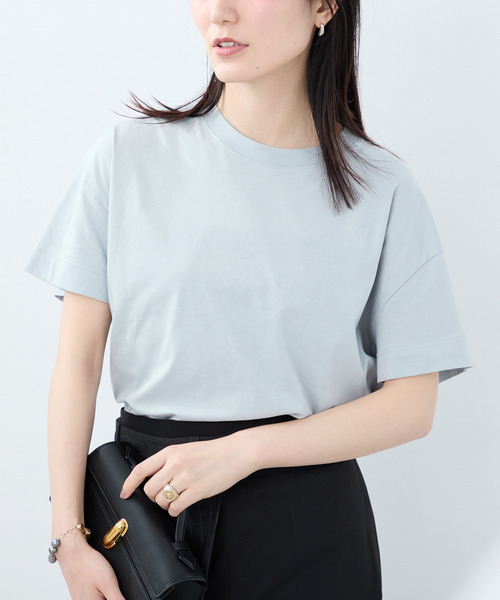 VERMEIL par iena(ヴェルメイユパーイエナ)の「clear cotton Tshirt(Tシャツ/カットソー・レディース・サックスブルー/ホワイト/ネイビー・FREE)」の18枚目の写真
