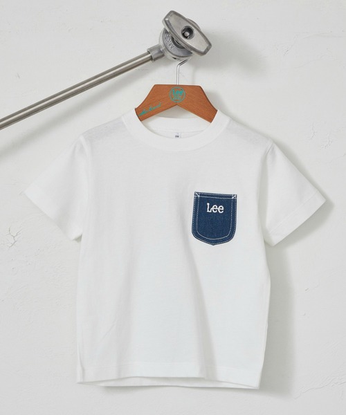 Lee(リー)の「Lee/リー 【110-150cm】キッズ 胸ポケット付きTシャツ【アウトレット店舗・WEB限定】(Tシャツ/カットソー・キッズ・グレー/ホワイト・120/130/110)」の1枚目の写真