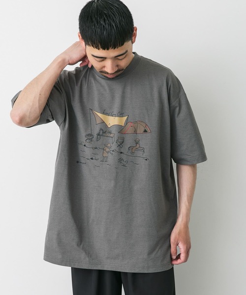 Snow Peak(スノーピーク)の「『別注』Snow Peak×DOORS WaterActive Print Tee(Tシャツ/カットソー・メンズ・ホワイト/グレー/オリーブ/ブラック・X-LARGE/LARGE/MEDIUM)」の7枚目の写真