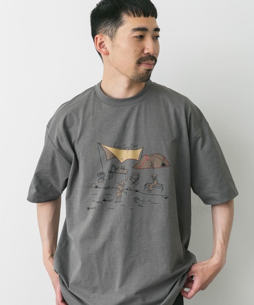 Snow Peak(スノーピーク)の「『別注』Snow Peak×DOORS WaterActive Print Tee(Tシャツ/カットソー・メンズ・ホワイト/グレー/オリーブ/ブラック・X-LARGE/LARGE/MEDIUM)」の8枚目の写真