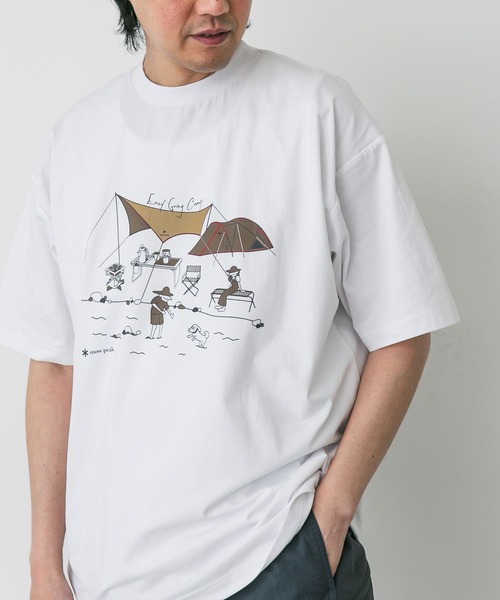 Snow Peak(スノーピーク)の「『別注』Snow Peak×DOORS WaterActive Print Tee(Tシャツ/カットソー・メンズ・ホワイト/グレー/オリーブ/ブラック・X-LARGE/LARGE/MEDIUM)」の18枚目の写真