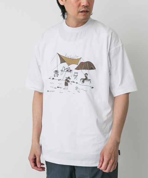 Snow Peak(スノーピーク)の「『別注』Snow Peak×DOORS WaterActive Print Tee(Tシャツ/カットソー・メンズ・ホワイト/グレー/オリーブ/ブラック・X-LARGE/LARGE/MEDIUM)」の19枚目の写真