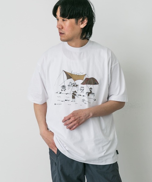 Snow Peak(スノーピーク)の「『別注』Snow Peak×DOORS WaterActive Print Tee(Tシャツ/カットソー・メンズ・ホワイト/グレー/オリーブ/ブラック・X-LARGE/LARGE/MEDIUM)」の20枚目の写真