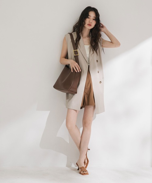 rectangle（レクタングル）の「バッグインポーチ付きハンドバッグ（ハンドバッグ・レディース・ブラック/ブラウン・FREE）」の4枚目の写真