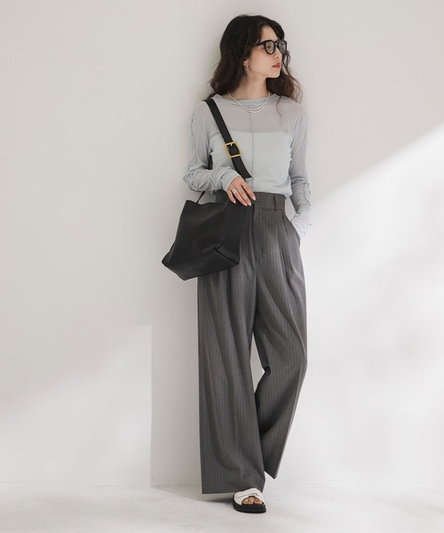 rectangle（レクタングル）の「バッグインポーチ付きハンドバッグ（ハンドバッグ・レディース・ブラック/ブラウン・FREE）」の6枚目の写真