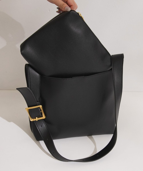 rectangle（レクタングル）の「バッグインポーチ付きハンドバッグ（ハンドバッグ・レディース・ブラック/ブラウン・FREE）」の12枚目の写真